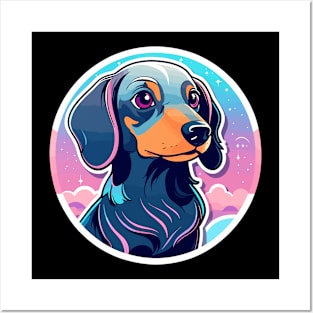 Dachshund Dog Illustration Posters and Art